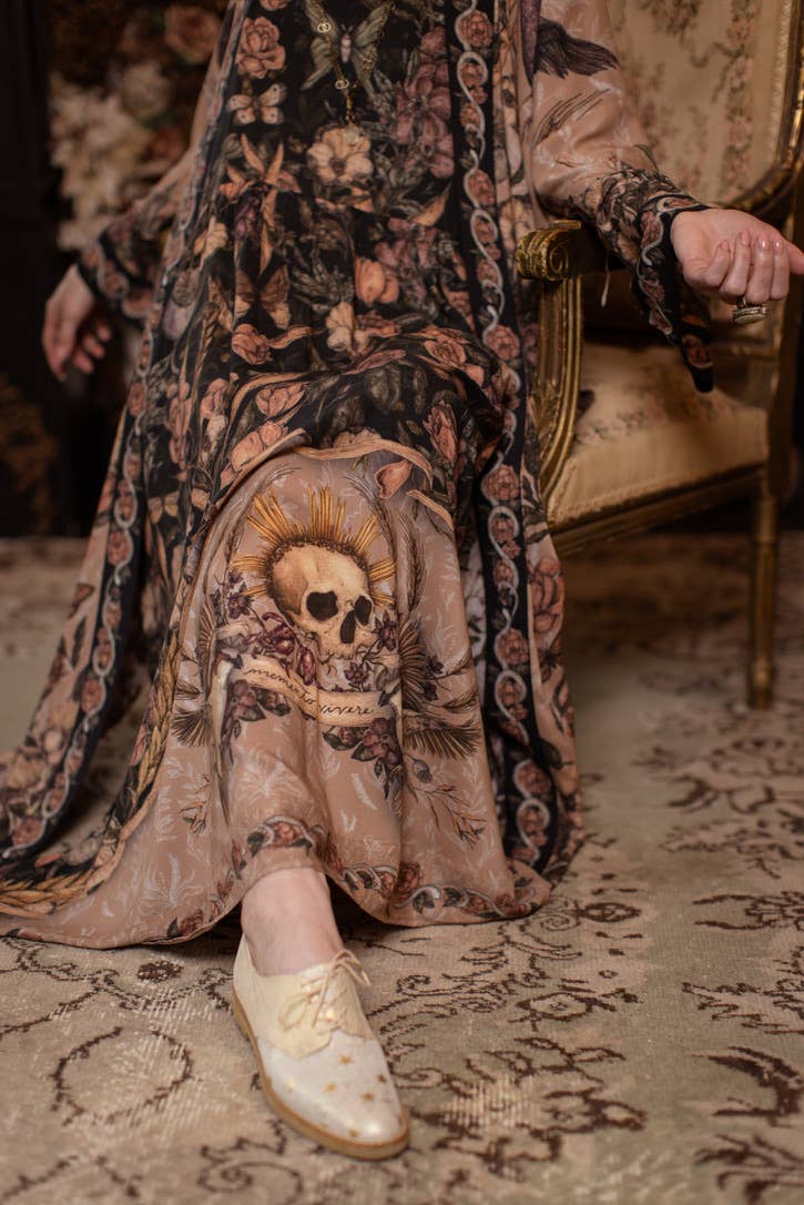Momento Bohéme Long Maxi Slip Dress w/ Starling & Skull