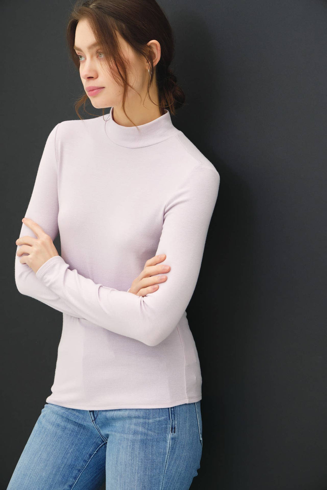Turtleneck Knit Top