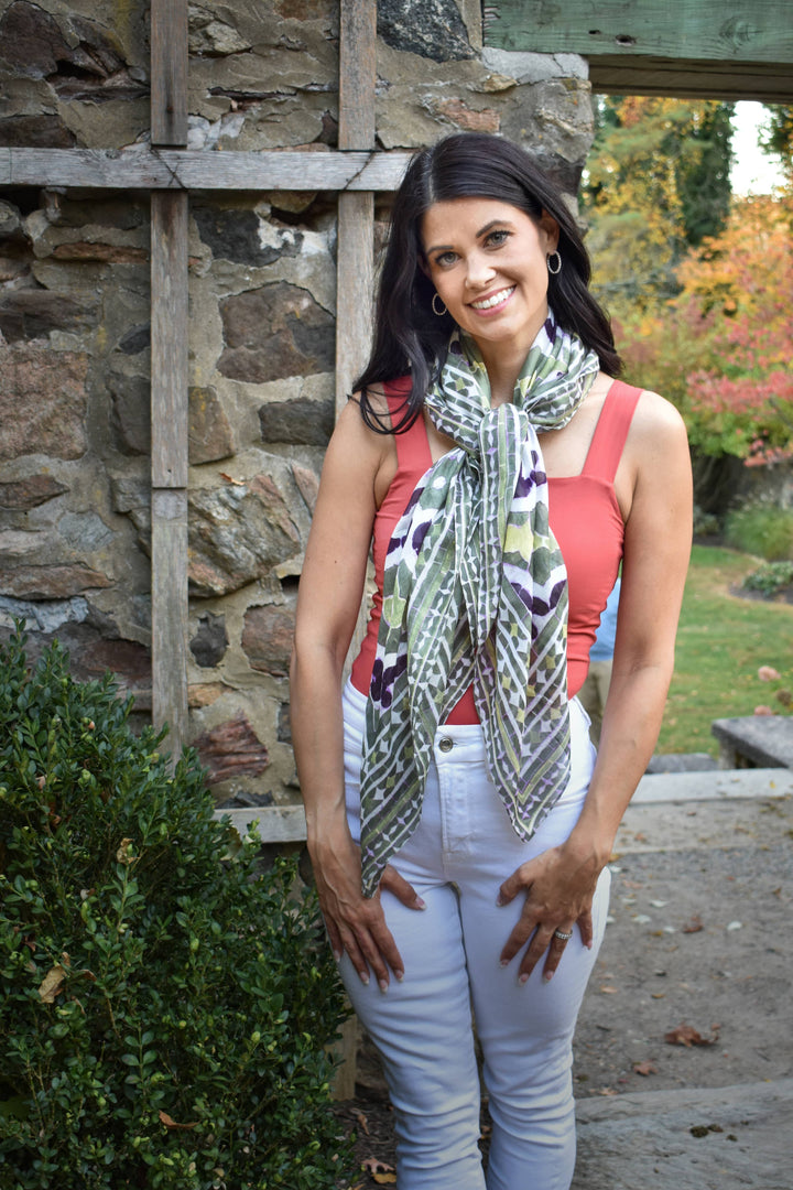 Arnette Medallion Print Square Scarf