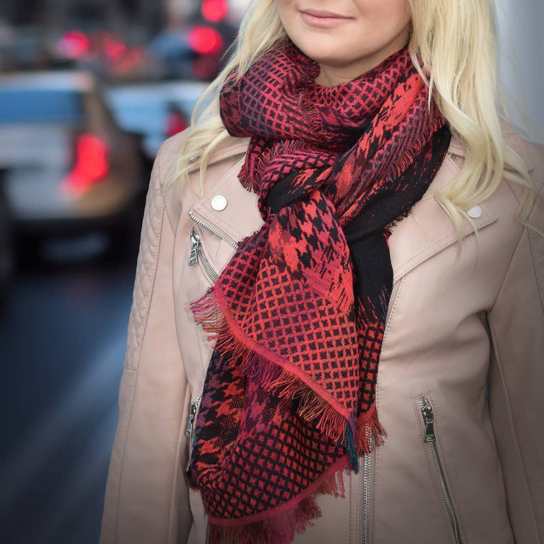 Tenley Houndstooth Scarf