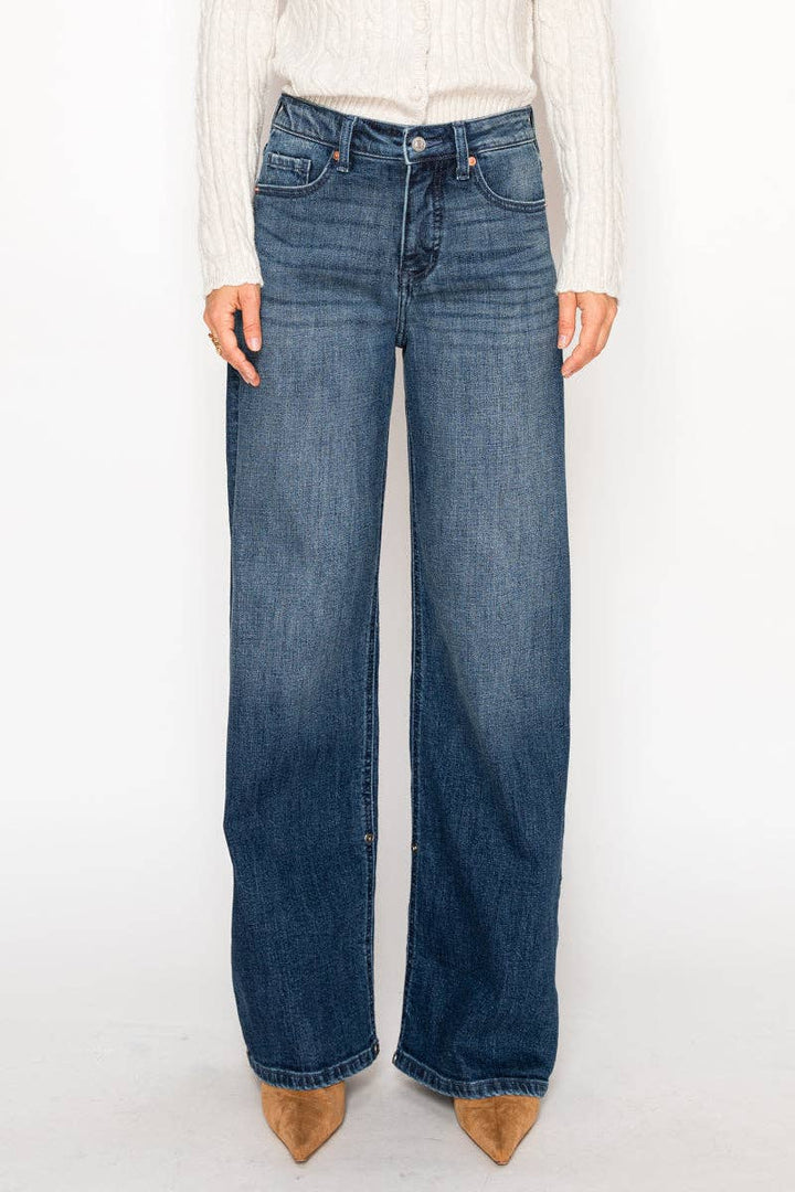 Inseam Transfer Tummy Control High Rise A-Wide Jeans