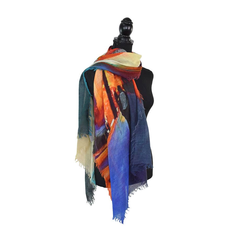 Hayes Urban Digital Print Wool Scarf