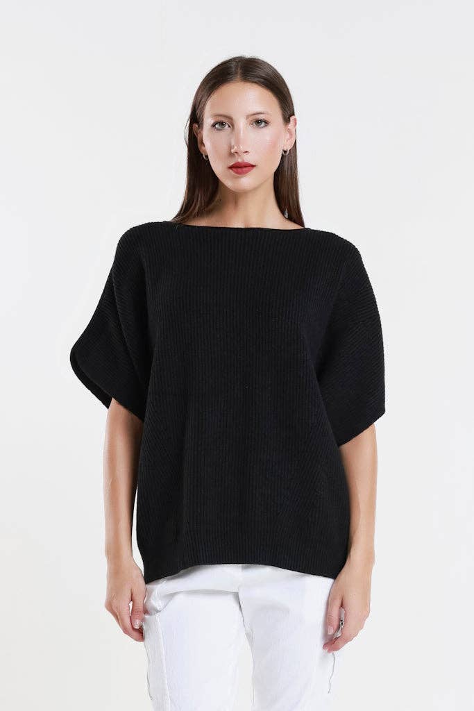 Colleen Seriously Soft SS Crew Ribbed Sweater