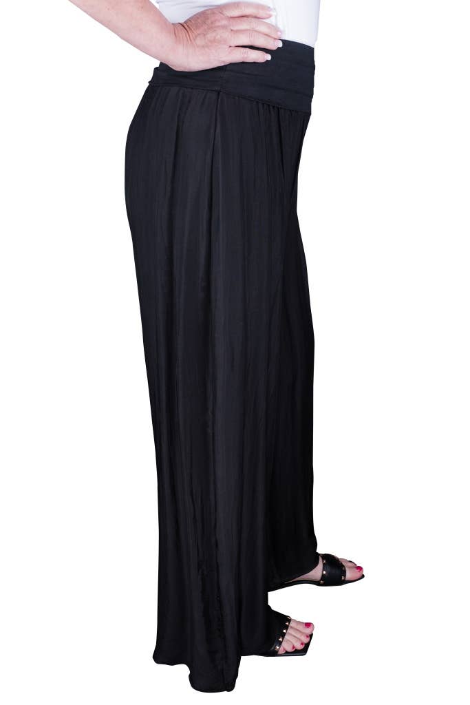 Mercedes Foldover Waist Silk Pant