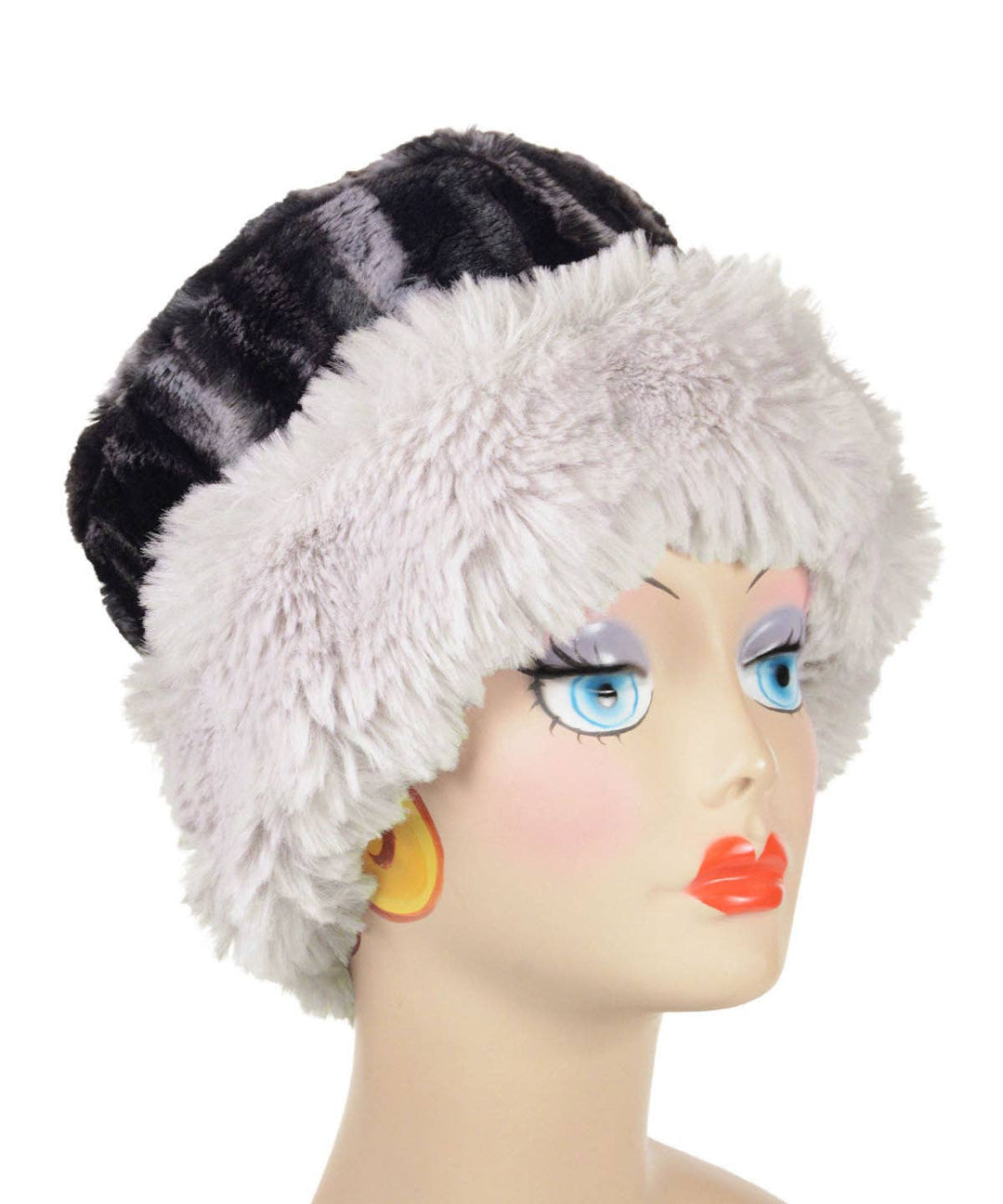 Cuffed Pillbox Hat in Enchanted Dreams Faux Furs
