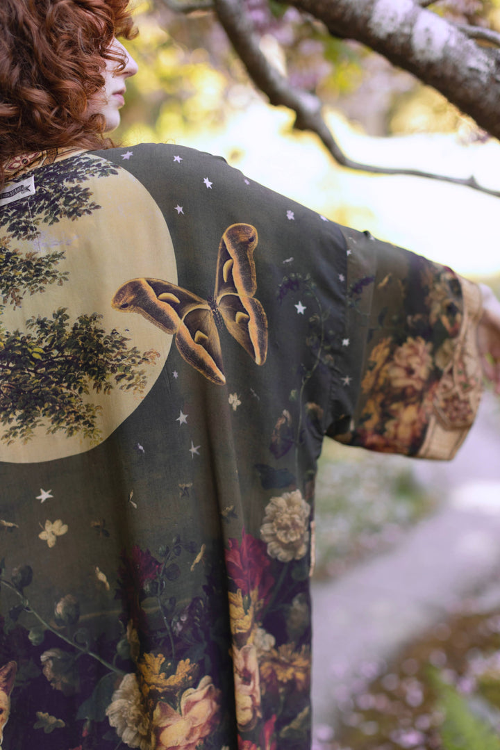 The Messenger Opera Duster Robe w/ Joan of Arc & Florals