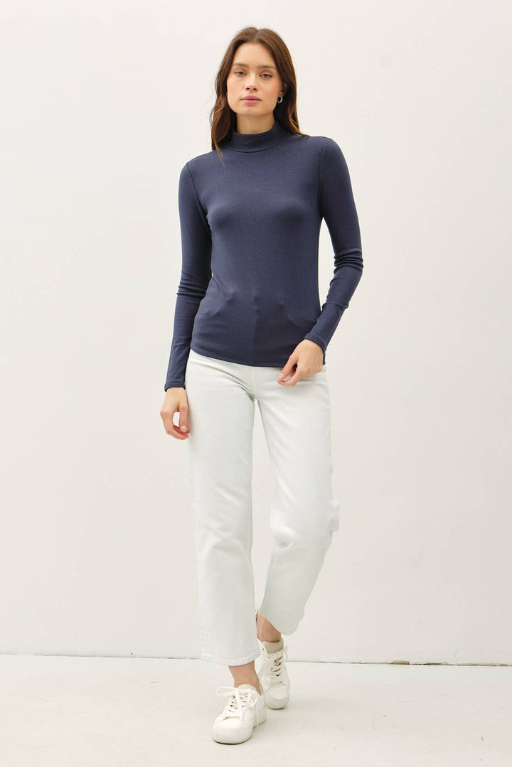 Turtleneck Knit Top
