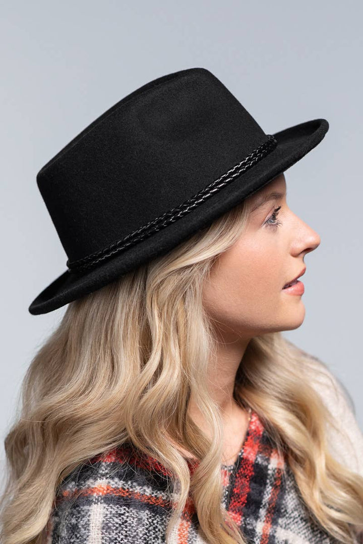 100 Percent Wool Knotted Double Braided Fedora