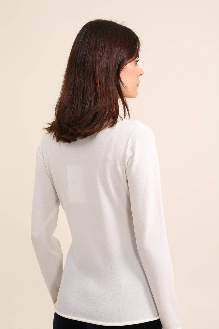 Tencel and Lurex V-neck Sweater