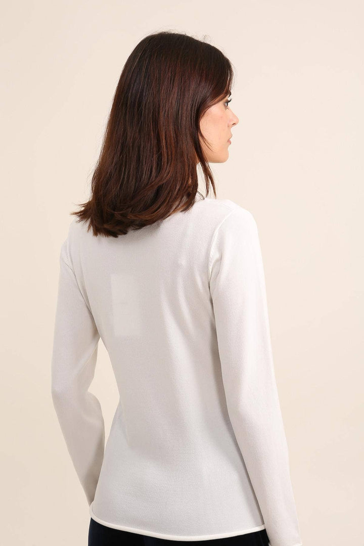 Tencel Lurex V-Neck Shimmer Sweater