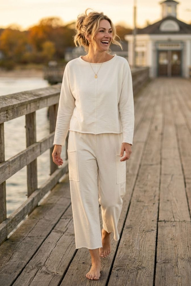 Ocean Front Terry Relaxed Roll Top