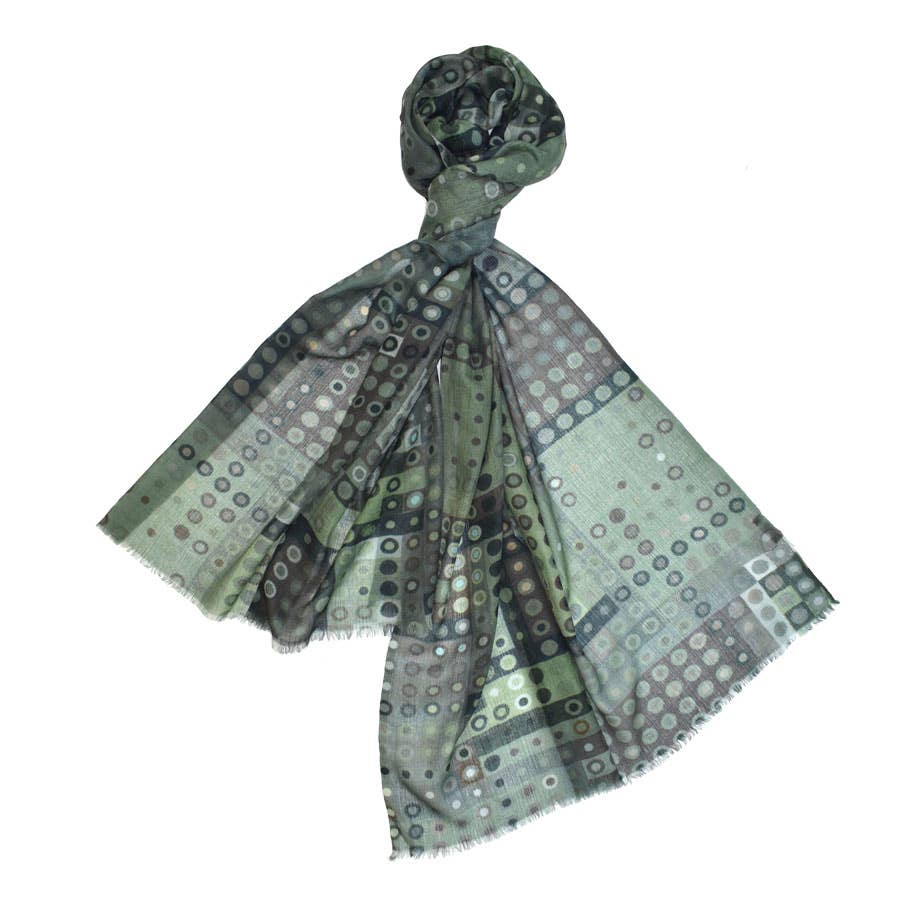 Speckled Wood Dotted Wool Scarf