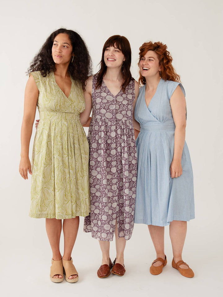 Lucille Dress Waves Green