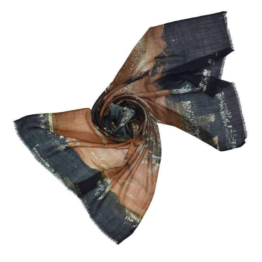 Brynlee Brushstroke Fine Wool Scarf