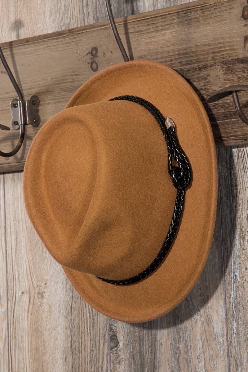 100 Percent Wool Knotted Double Braided Fedora