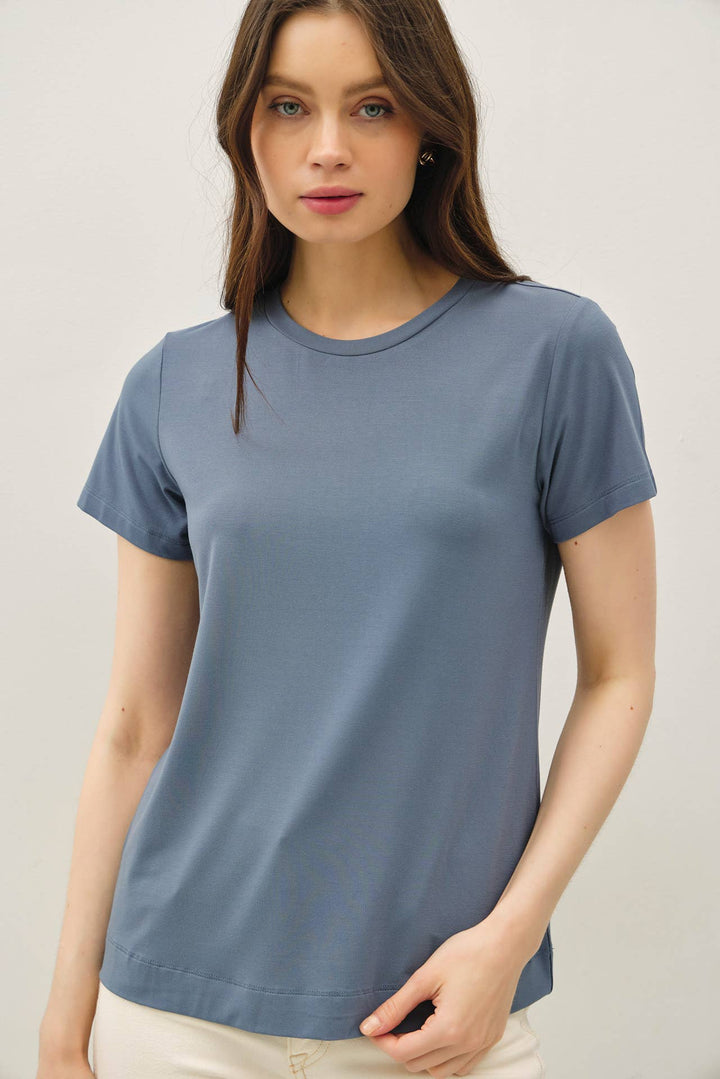 Bamboo/Modal Basic Round Neck T-Shirt
