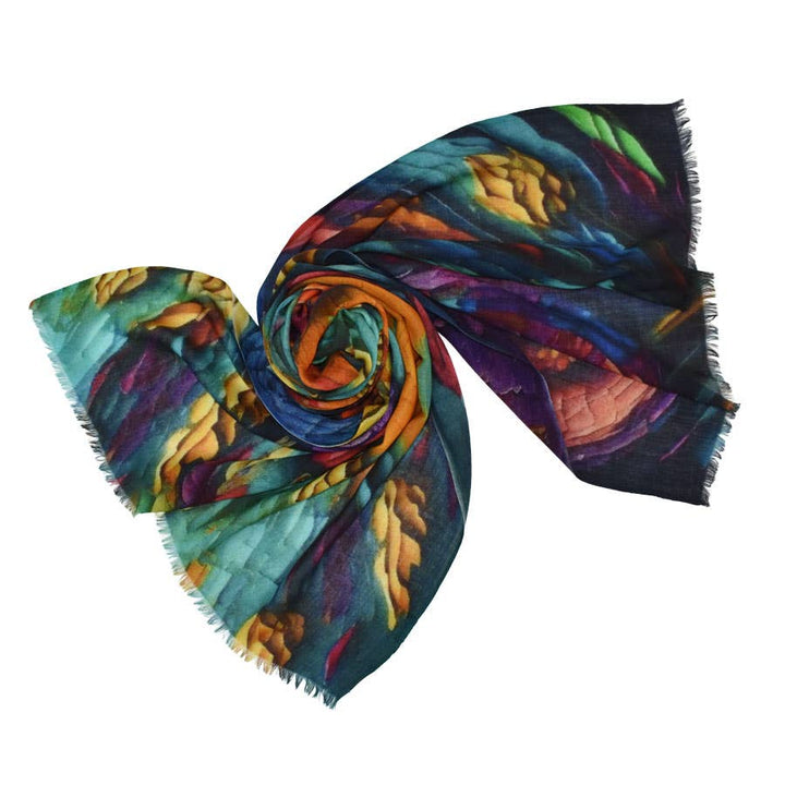 Maelynn Painterly Floral Scarf