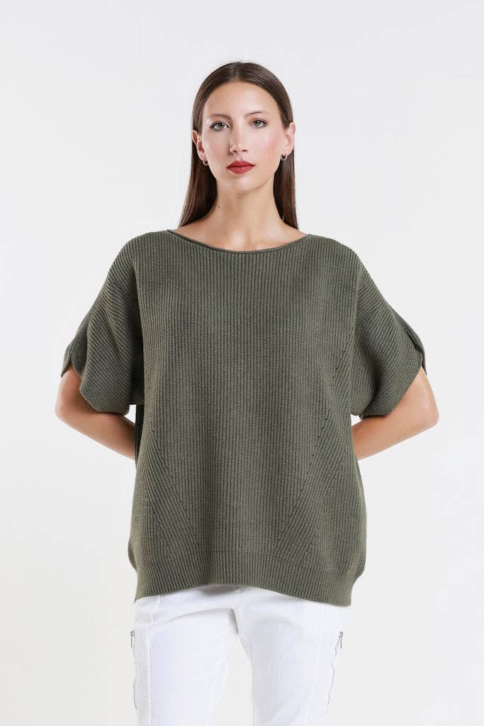 Colleen Seriously Soft SS Crew Ribbed Sweater