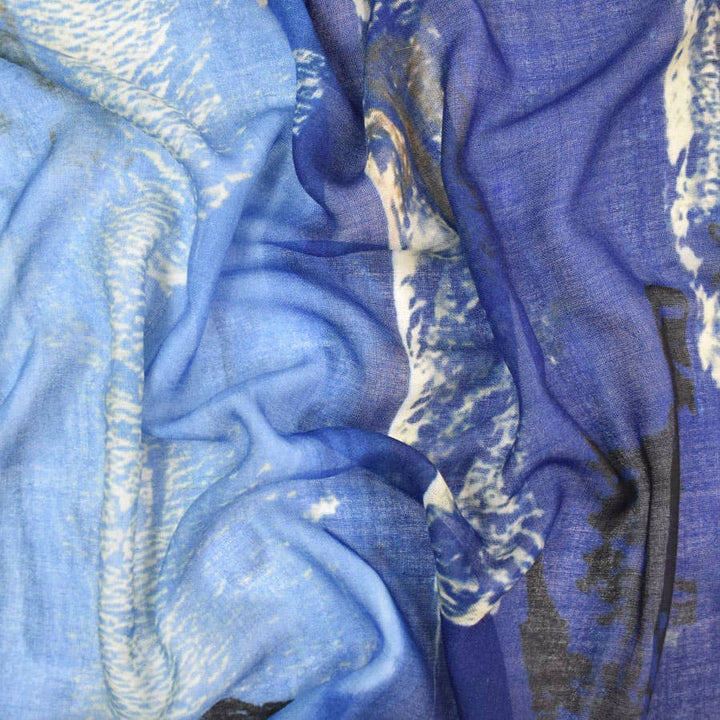 Brynlee Brushstroke Fine Wool Scarf