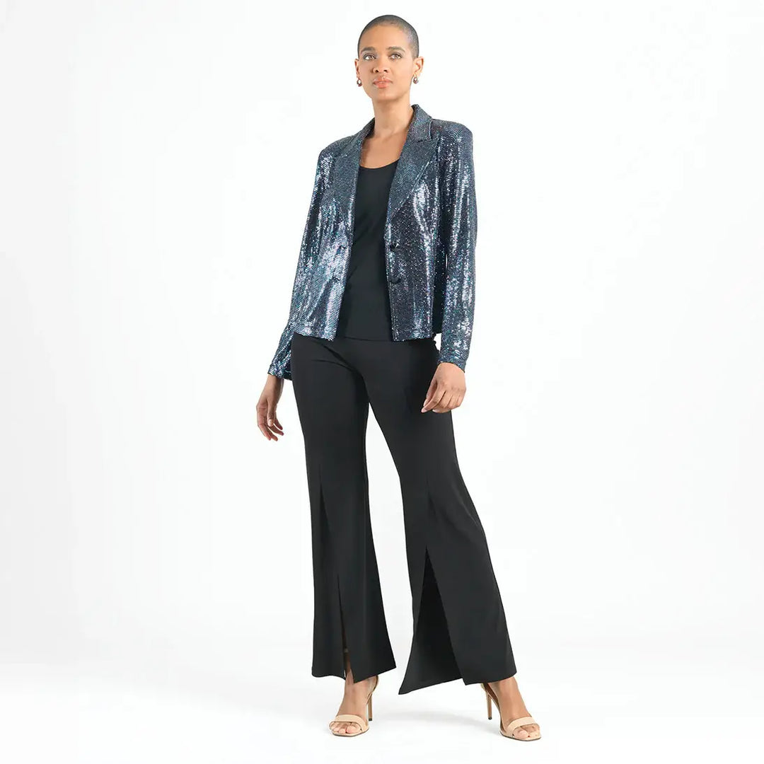 Sequin Knit - Modern Button Blazer