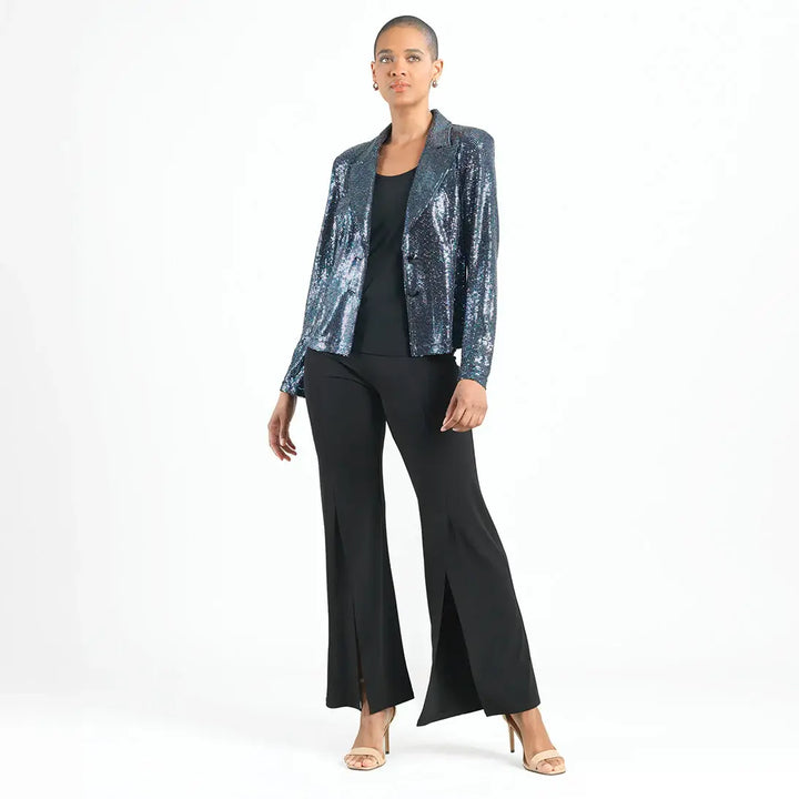 Sequin Knit - Modern Button Blazer