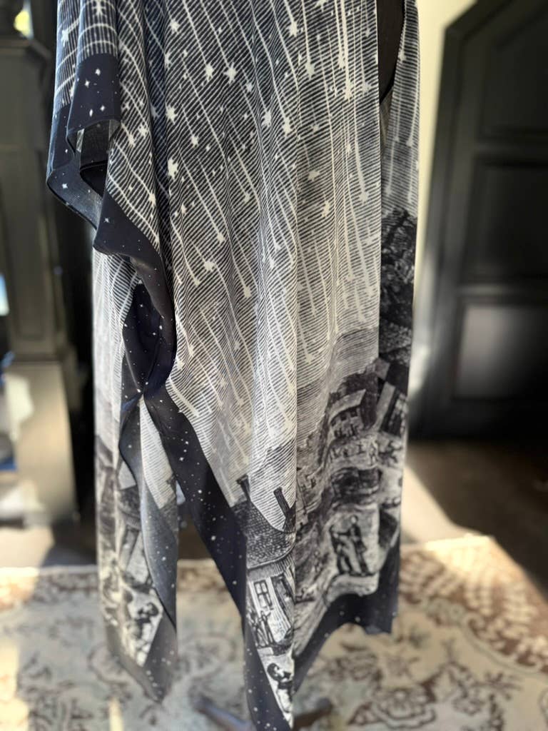 The Stargazer Goddess Duster Kimono w/ Celestial Print