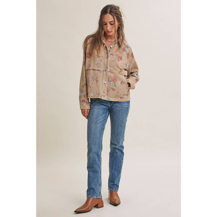Wild Rose Afternoon Vintage Garment Washed Twill Jacket
