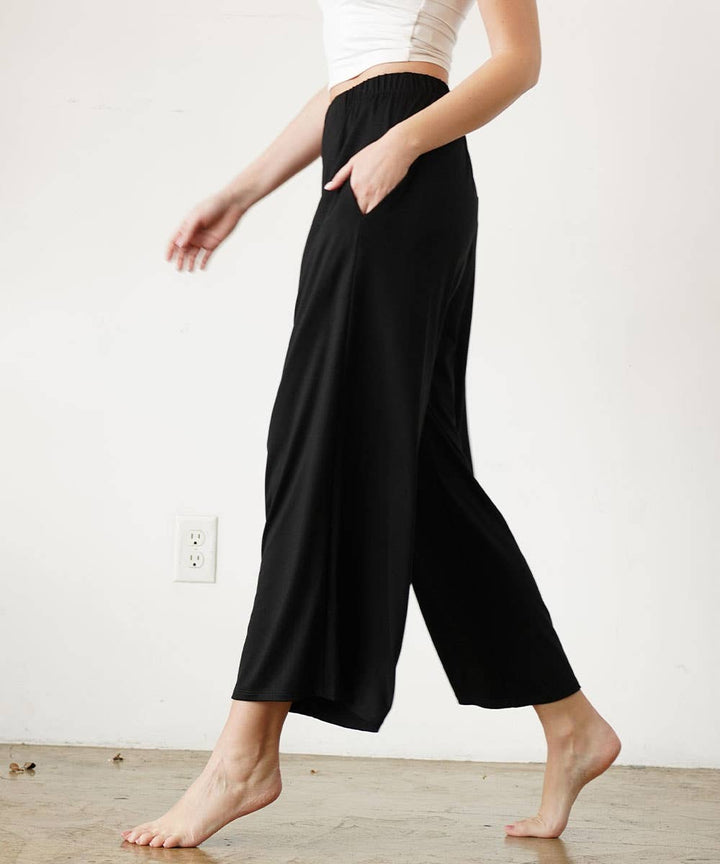 Bamboo Ankle Length Wide Pants