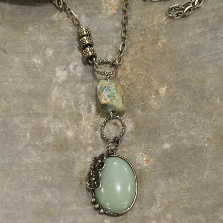 Rocky Side Drop Pendant Necklace