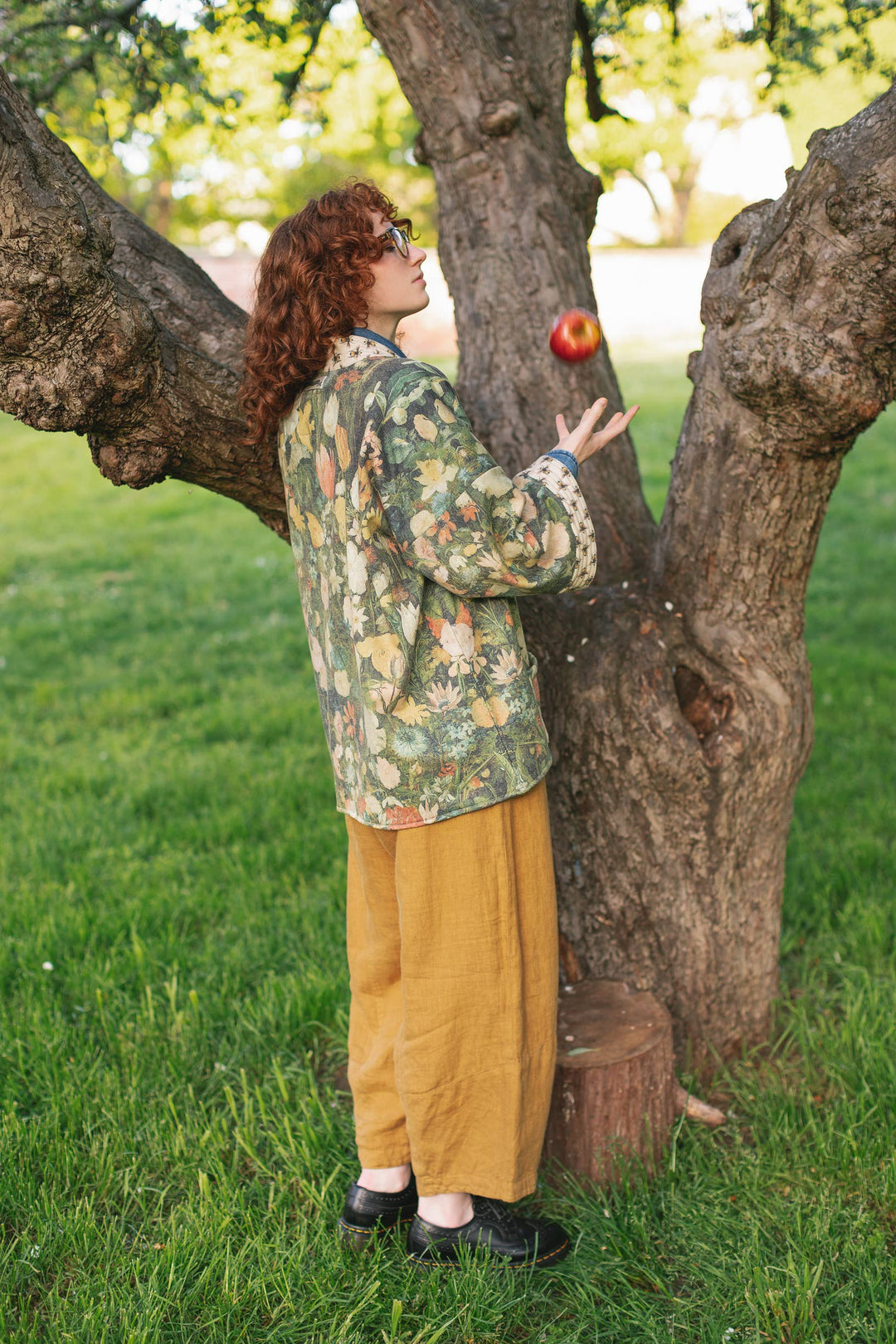 I Dream in Flowers Fleece Cottage Cardigan Kimono Jacket
