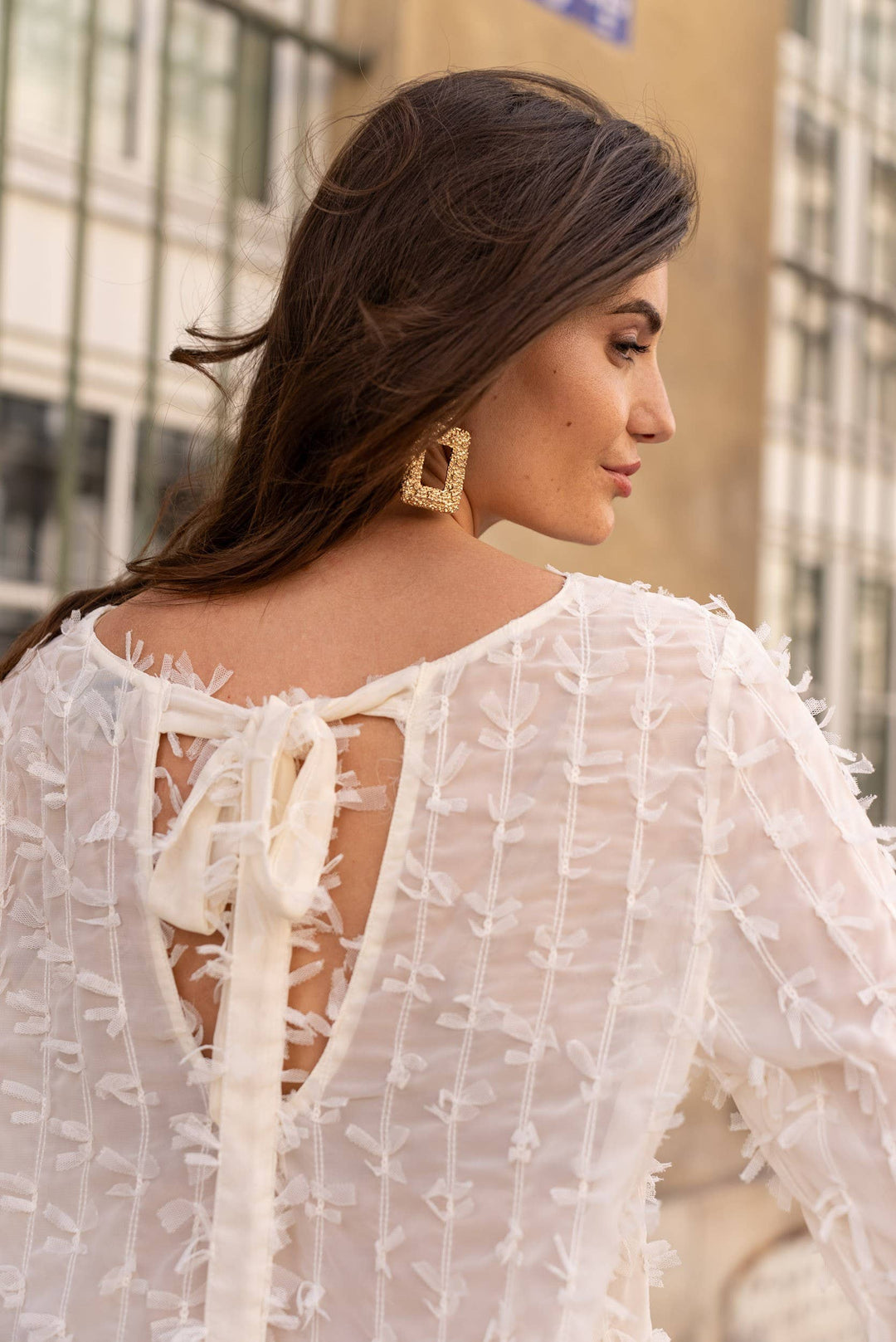 Bell Sleeve Lace Blouse