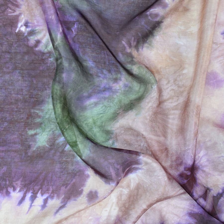 Calypso Tie Dyed Silk Scarf Handmade
