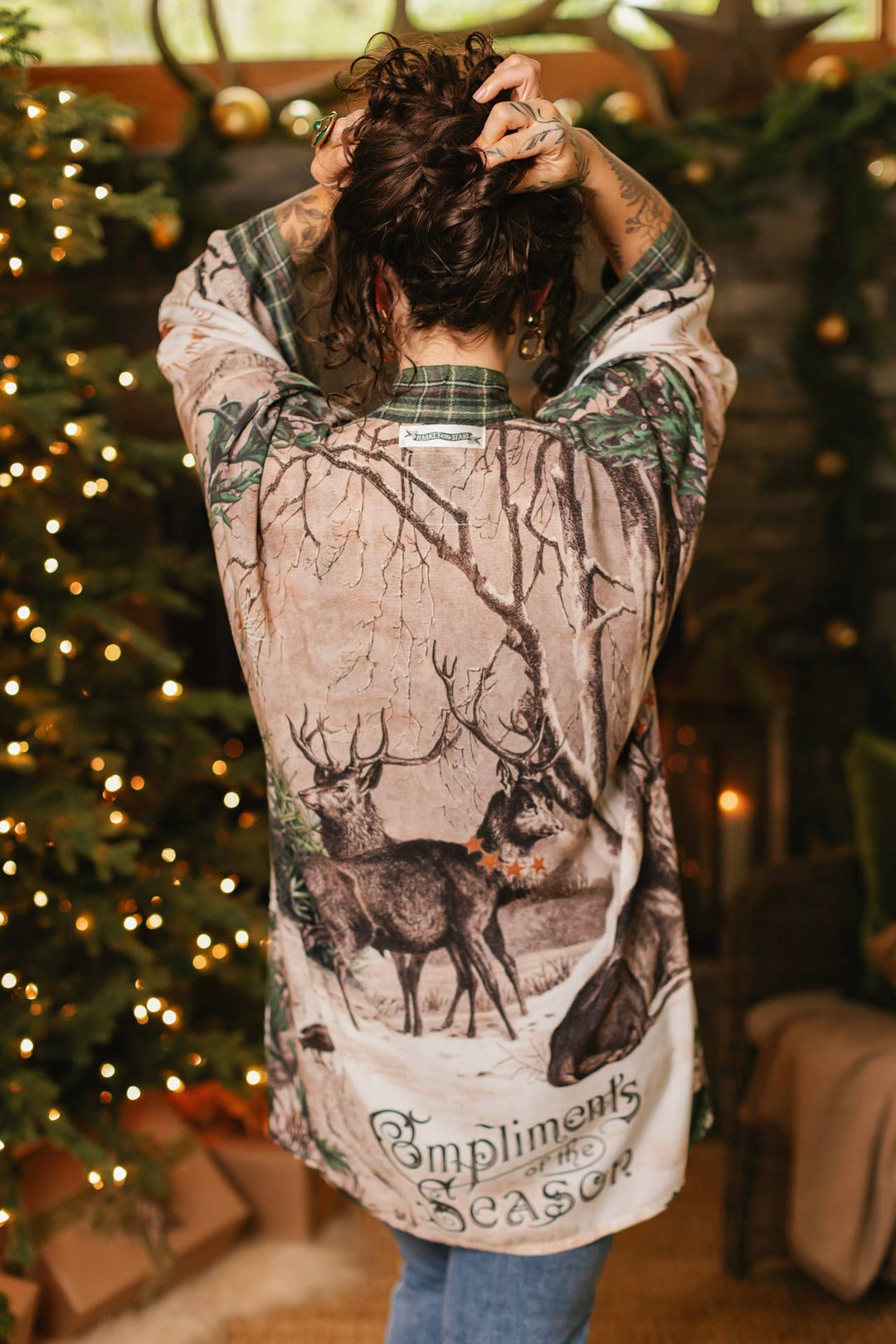 Winter Wish Christmas Matinée Duster Kimono