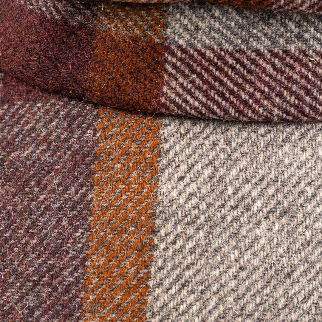 Checked Wool Baker Boy Cap