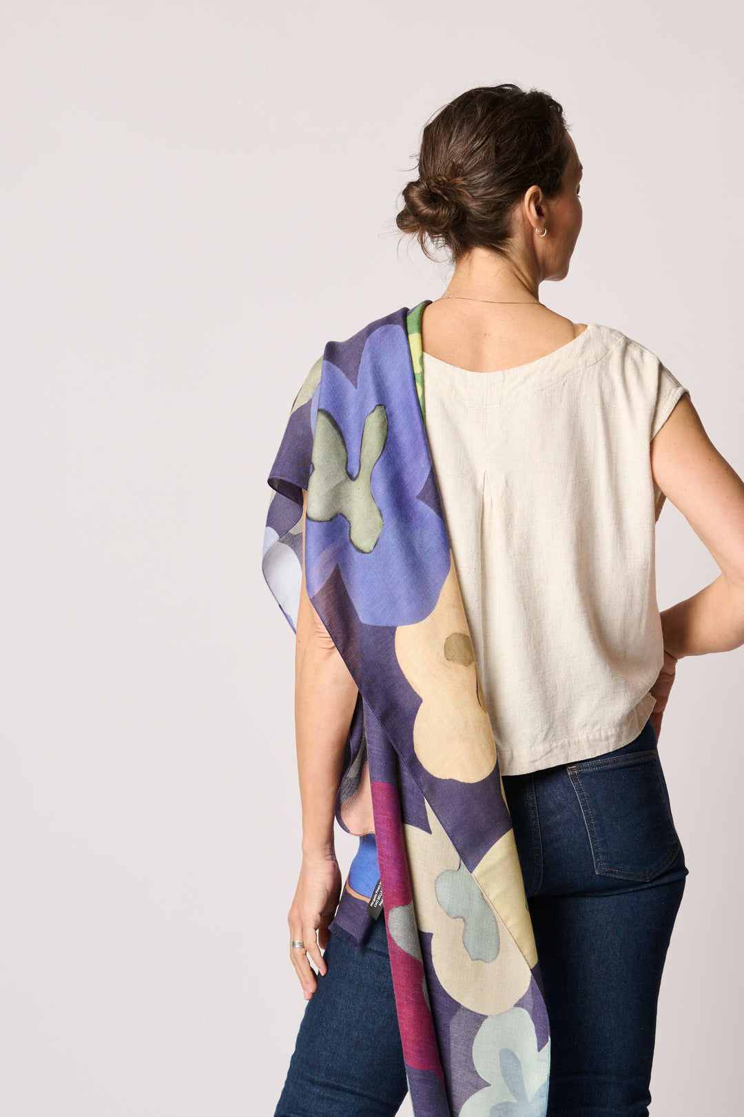 Cashmere Blend 'Flora' Art Scarf