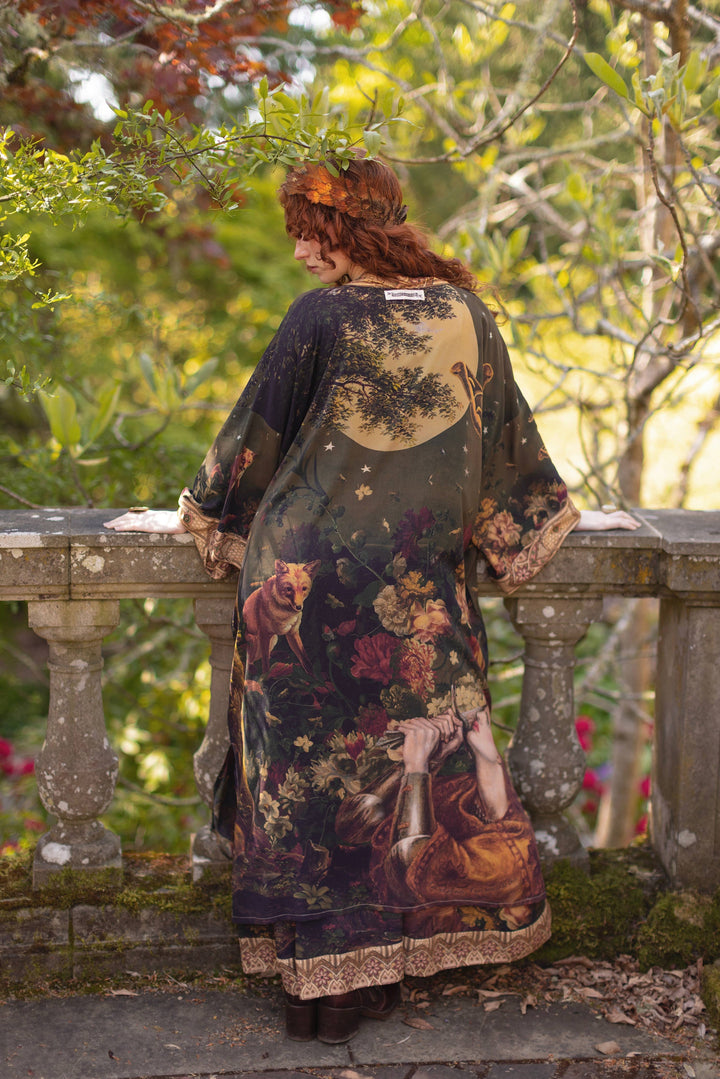The Messenger Opera Duster Robe w/ Joan of Arc & Florals