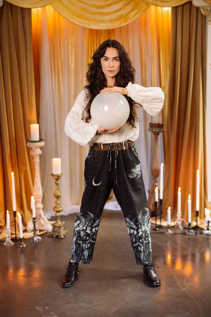 The Guardians Artist Pant w/ celestial print & angels