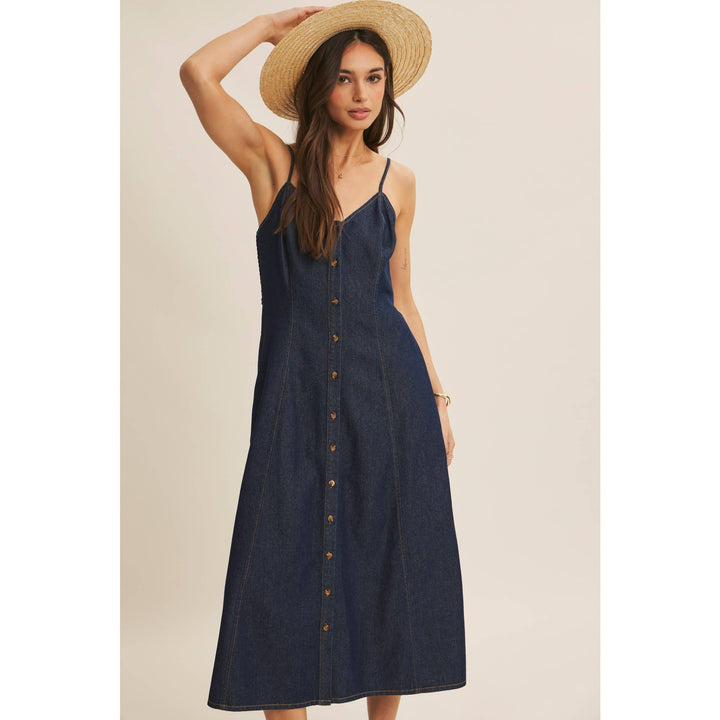 Modern Denim Midi Dress