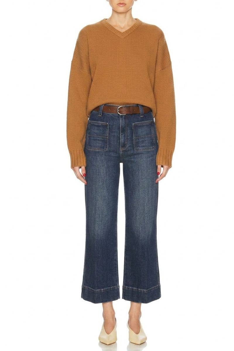 High Rise Tummy Control Slim Palazzo Jeans