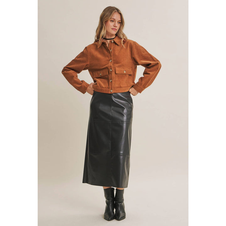 The Weekend Escape Cotton Corduroy Cropped Jacket