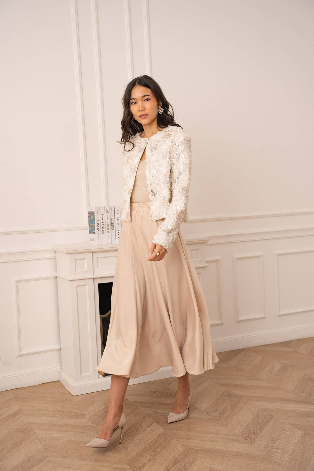 Valentine Skirt in Solid Satin