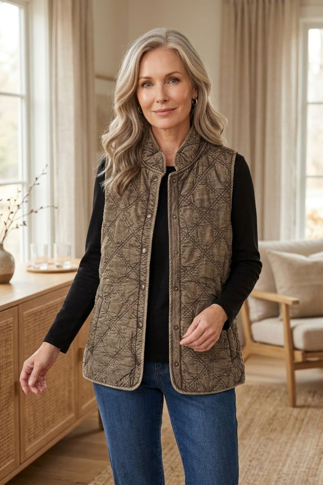 Quilted Cotton Windjammer Vest