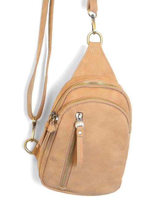 Faux Suede Skyler Sling Bag