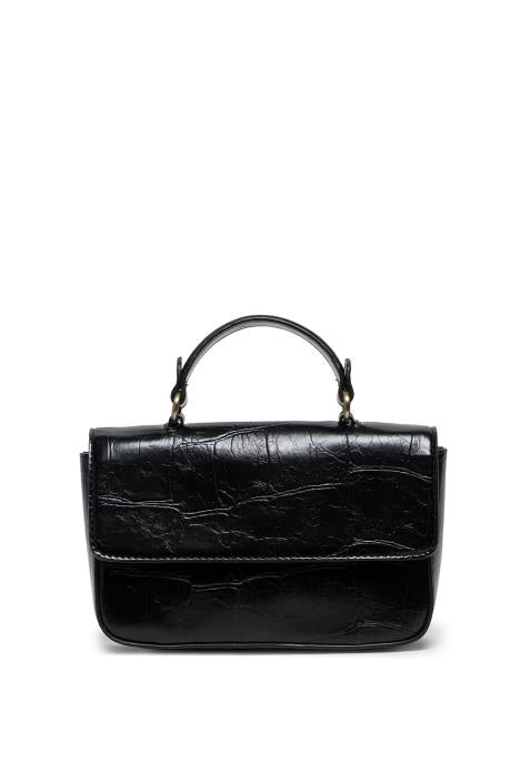 Wilma Faux Croc Mini Flap Top Handle Crossbody