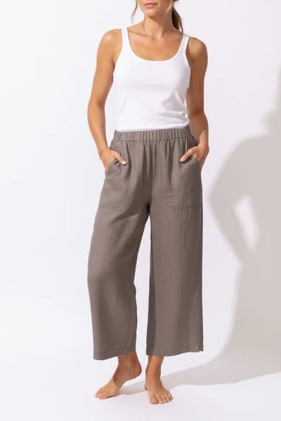 Lake Linen Beach Flood Pant