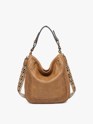 Aris Small Whipstitch Hobo w/ Guitar Strap