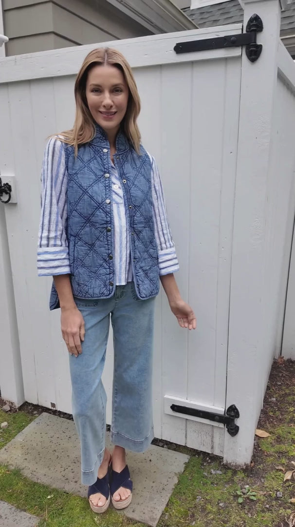 Washed Quilt Cotton Vest