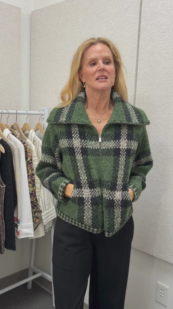 Plaid About You Zip Jacket