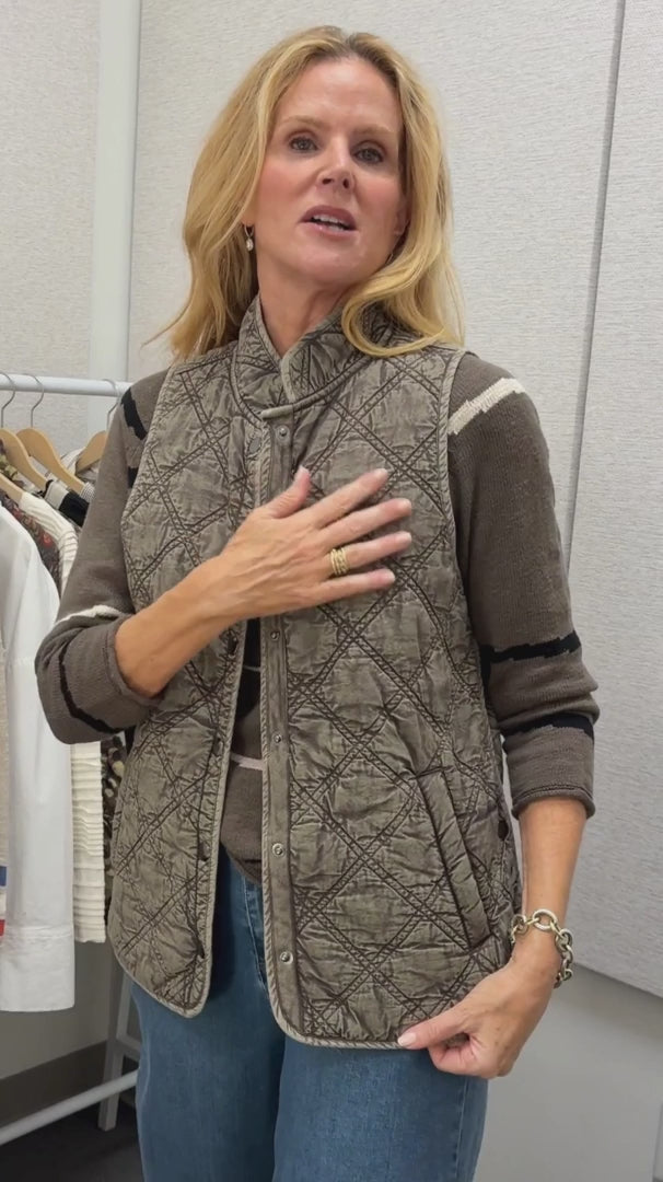 Quilted Cotton Windjammer Vest