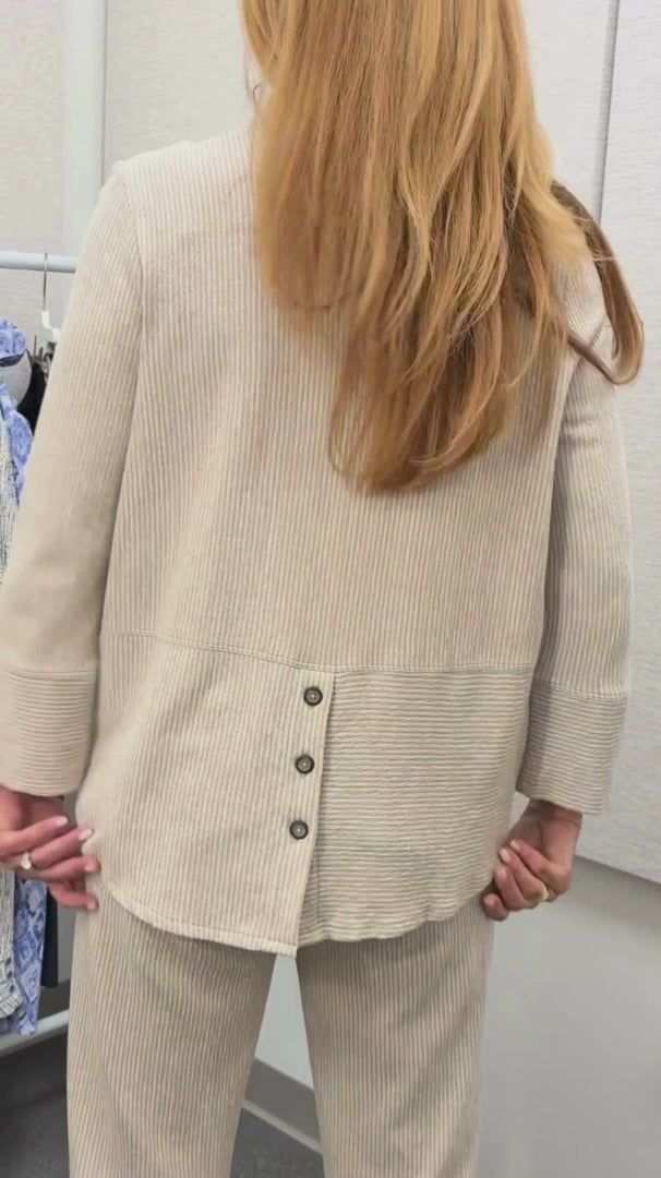 Pasadena Knit Stripe Button Front Shirt